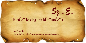 Székely Edömér névjegykártya